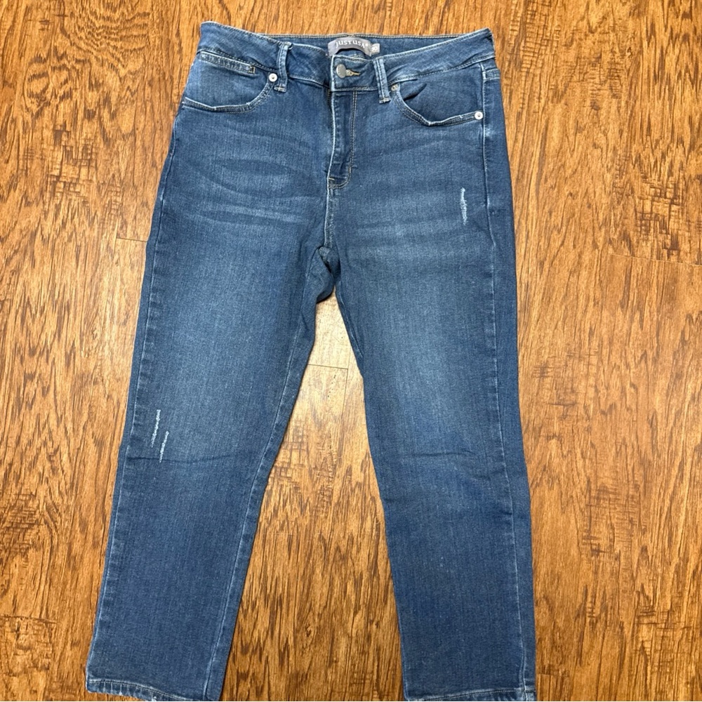 Just USA Dark Blue Ankle Crop Jeans